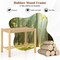 Natural Rubber Wood Footrest Paper Rope Seat Indoor Outdoor 22 Inch